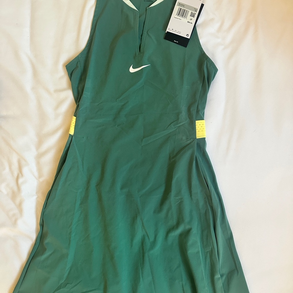 Nike Teal Women's Dress with Yellow Accents - Short